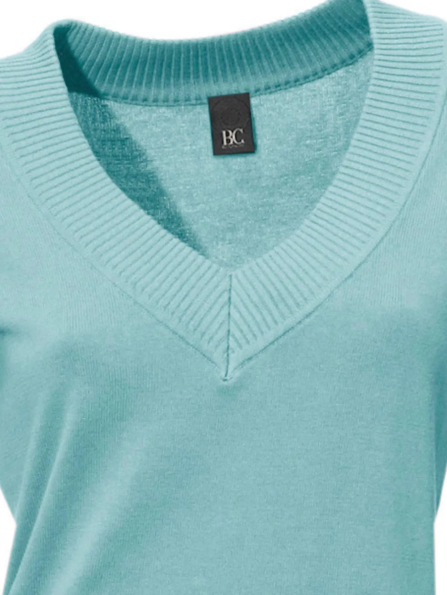 V-Ausschnitt-Pullover aus reiner Baumwolle