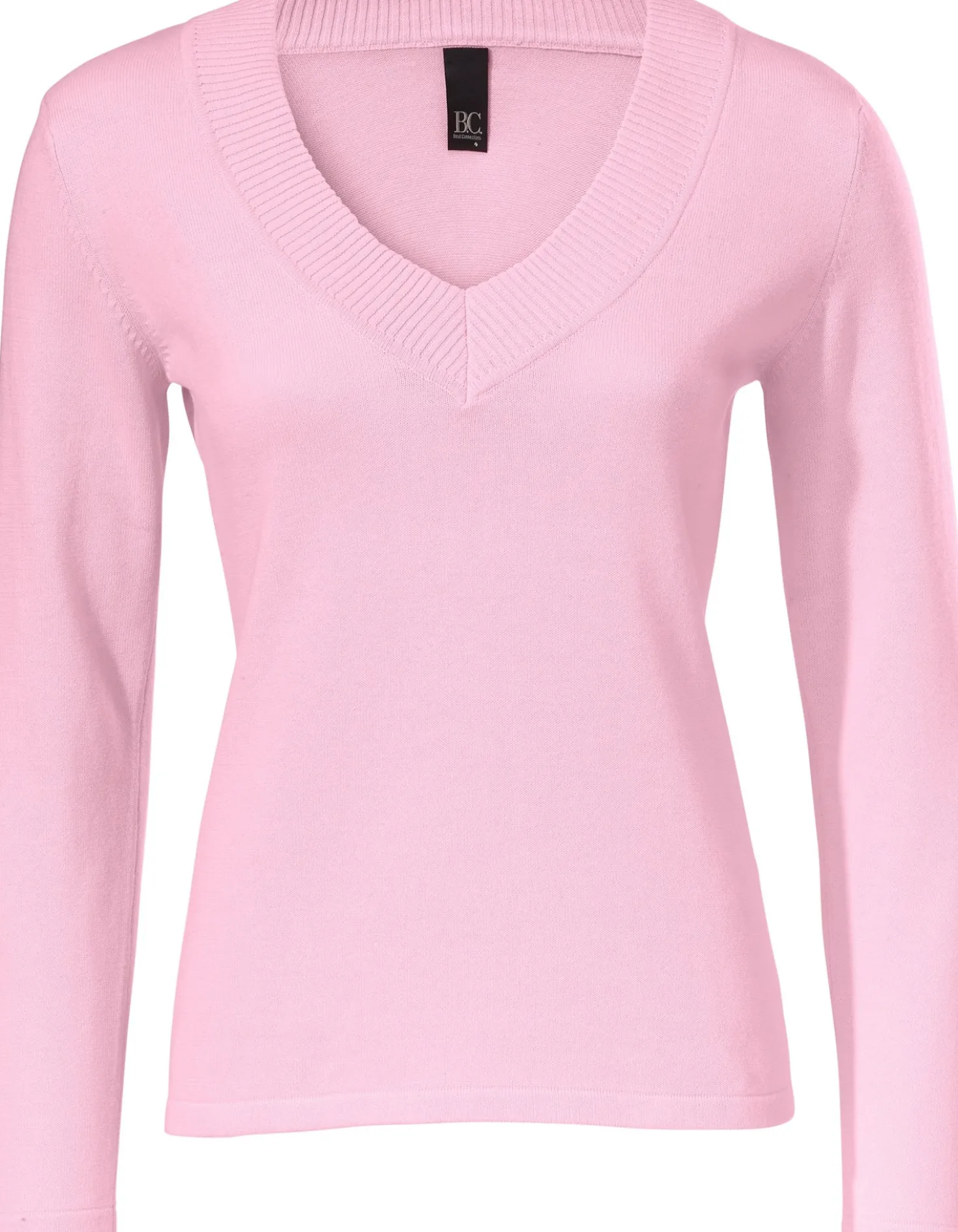 V-Ausschnitt-Pullover aus reiner Baumwolle