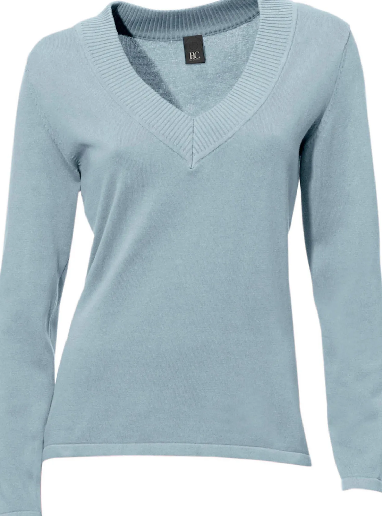 V-Ausschnitt-Pullover aus reiner Baumwolle