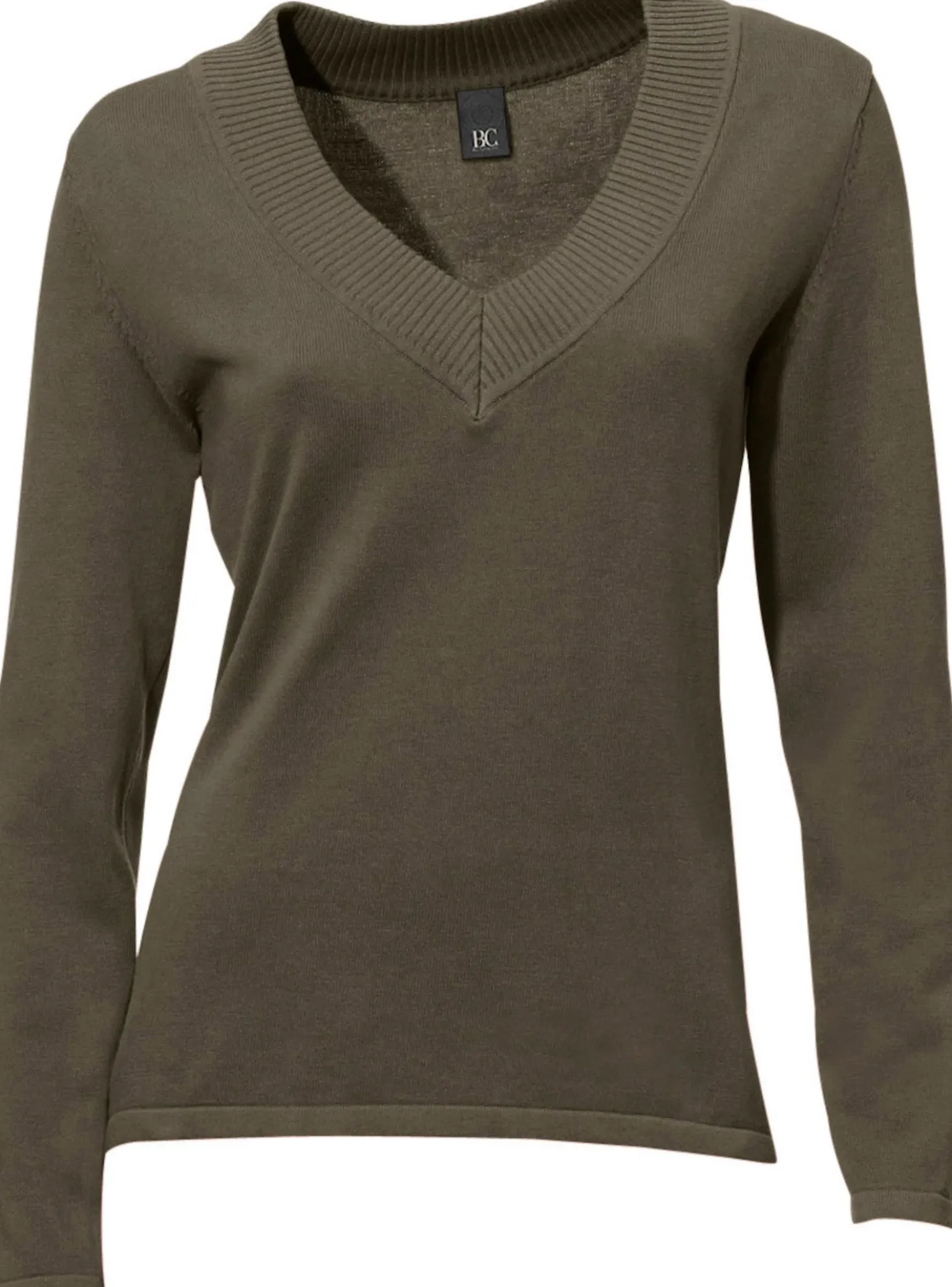 V-Ausschnitt-Pullover aus reiner Baumwolle