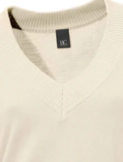V-Ausschnitt-Pullover aus reiner Baumwolle
