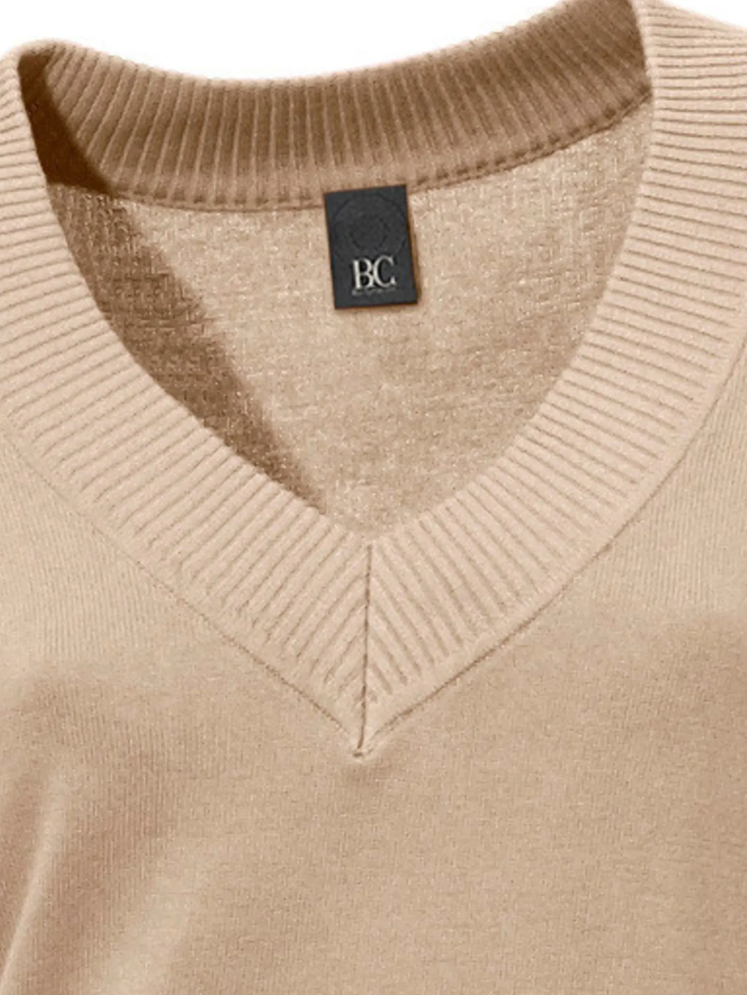 V-Ausschnitt-Pullover aus reiner Baumwolle