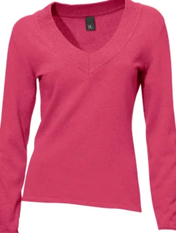V-Ausschnitt-Pullover aus reiner Baumwolle