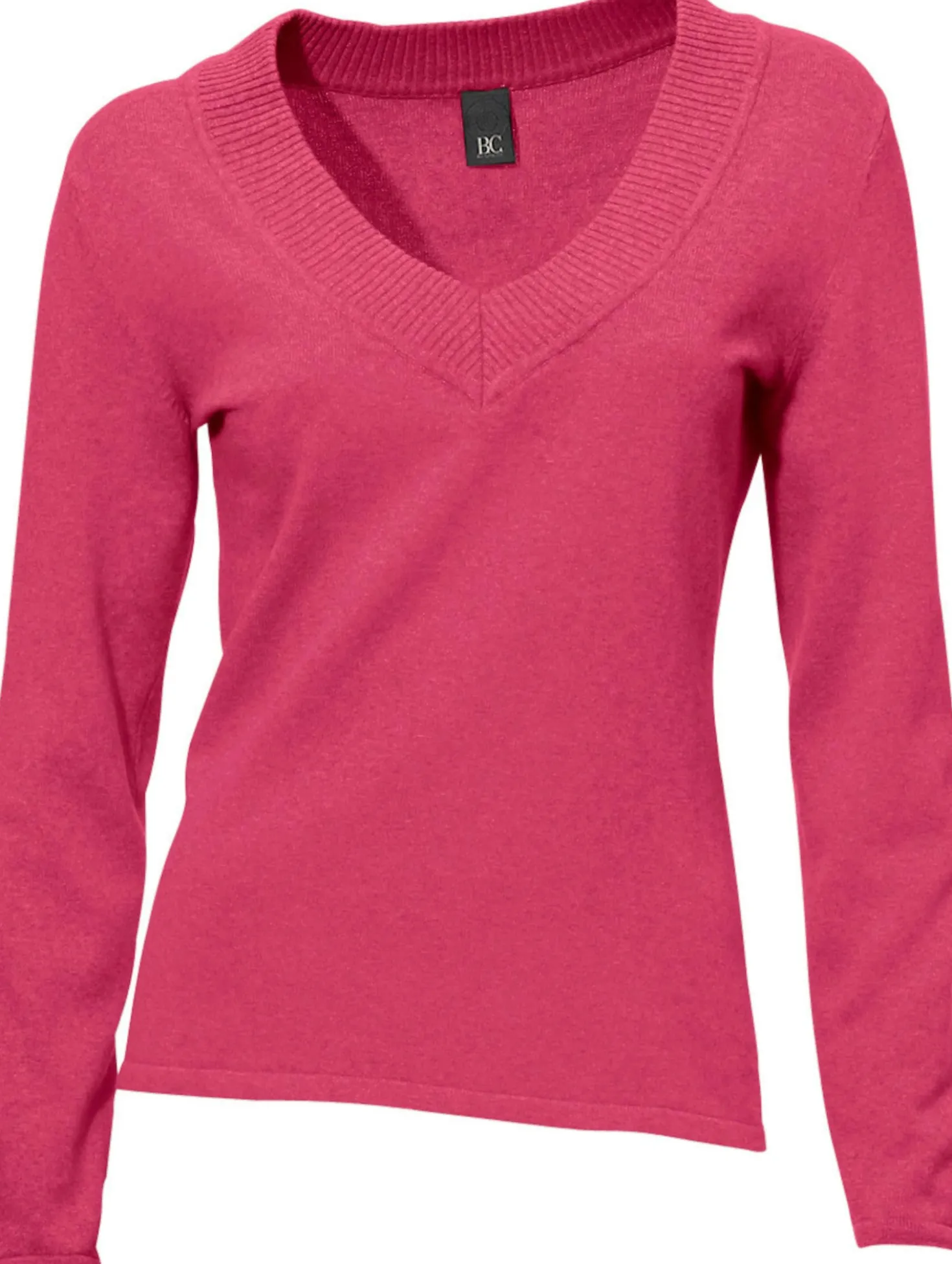 V-Ausschnitt-Pullover aus reiner Baumwolle