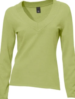 V-Ausschnitt-Pullover aus reiner Baumwolle
