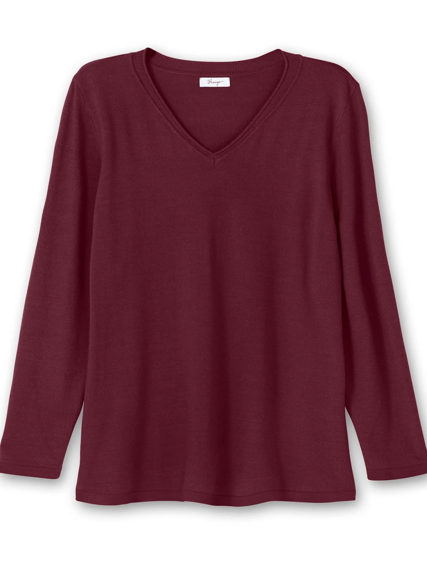 V-Ausschnitt-Pullover in flauschiger Qualität