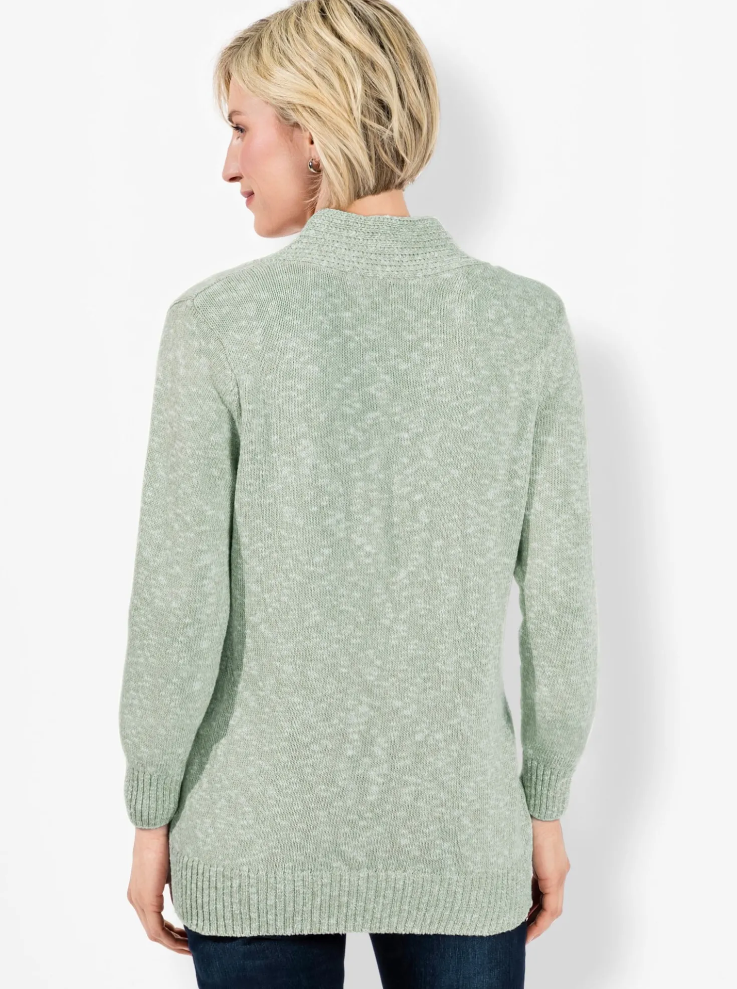 V-Ausschnitt-Pullover in 2-in-1-Optik