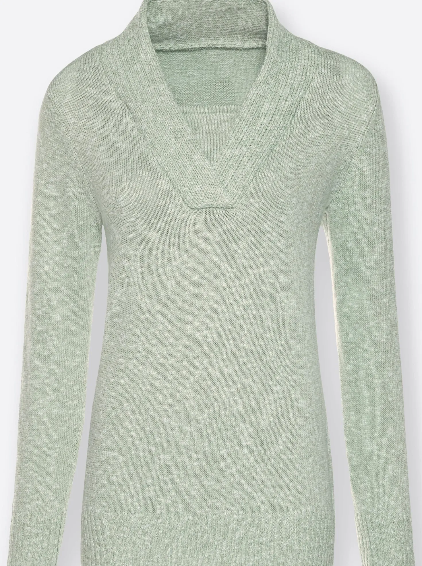 V-Ausschnitt-Pullover in 2-in-1-Optik