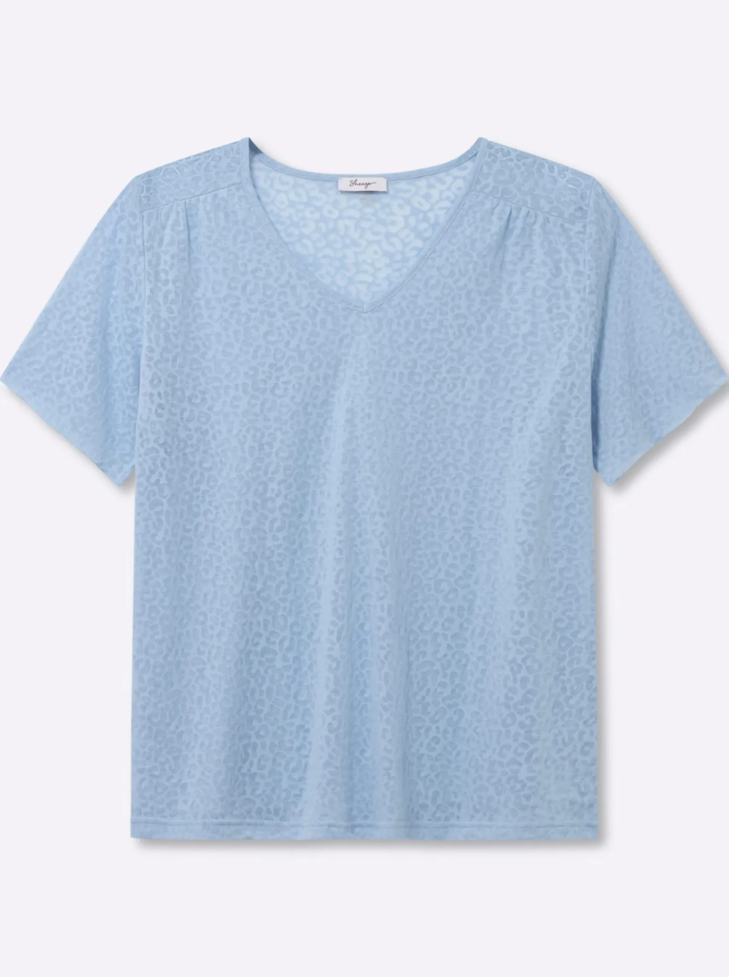 V-Shirt in Ausbrenner-Optik