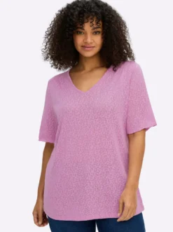 V-Shirt in Ausbrenner-Optik