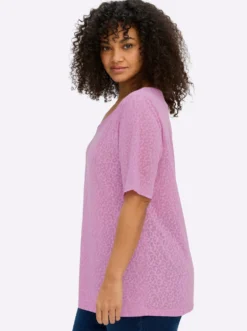 V-Shirt in Ausbrenner-Optik