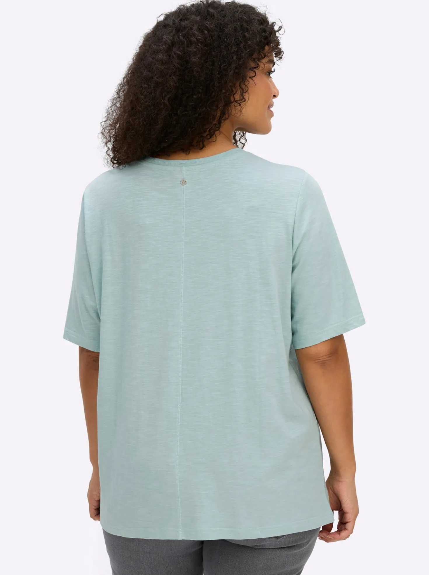 V-Shirt in Flammgarn-Optik