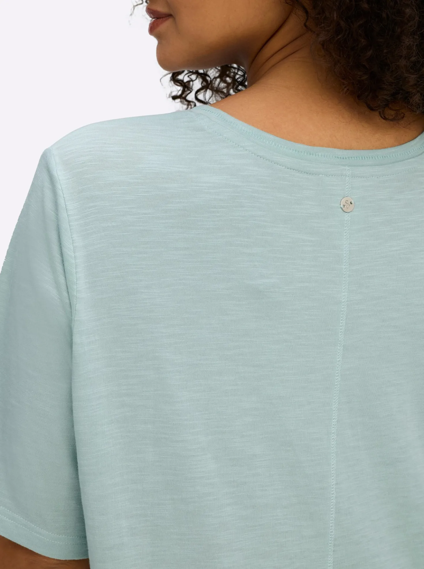 V-Shirt in Flammgarn-Optik