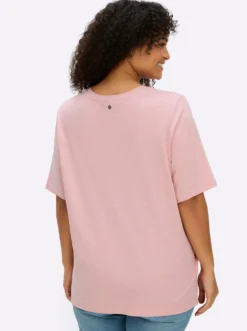 V-Shirt in Flammgarn-Optik