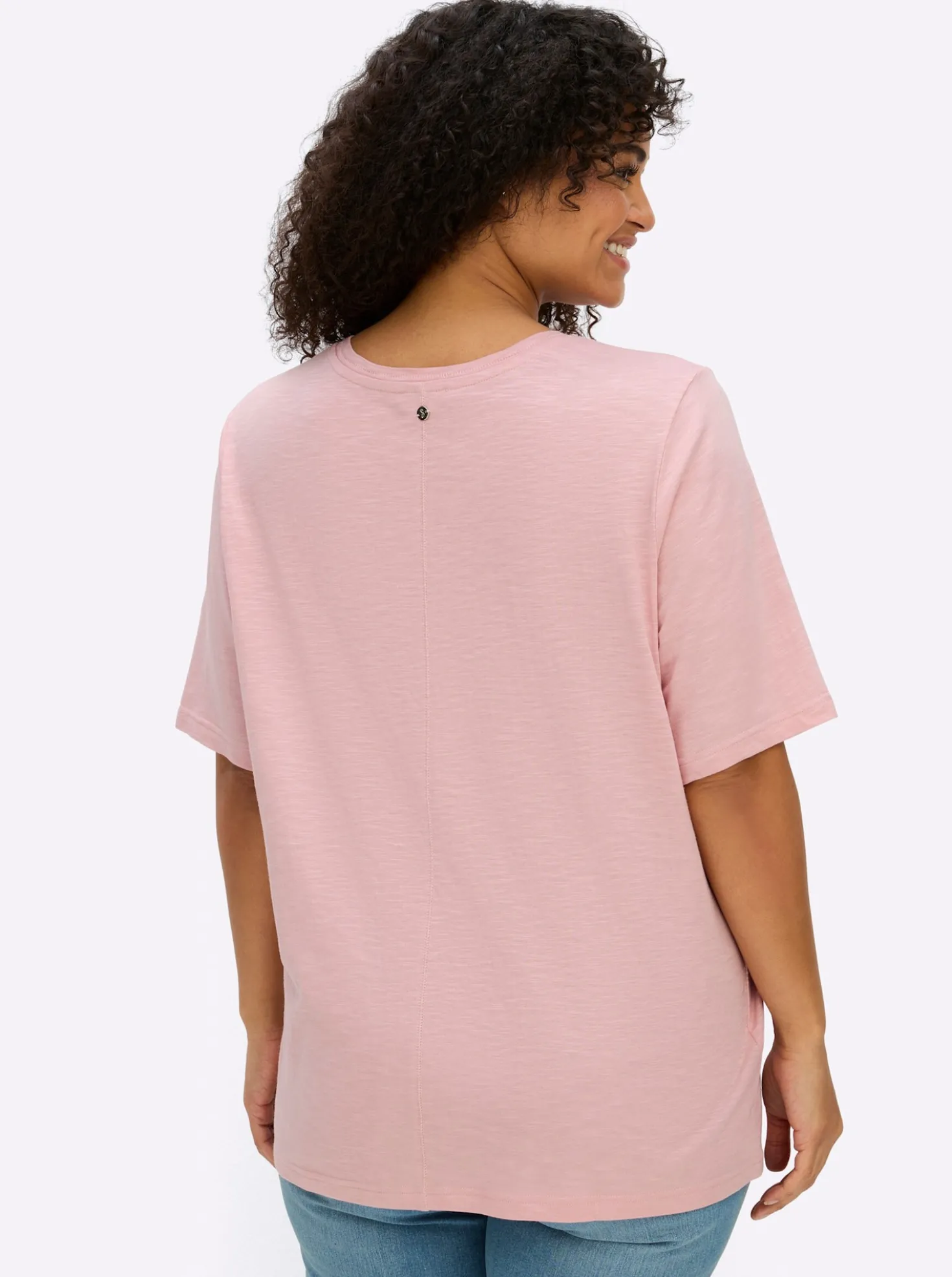 V-Shirt in Flammgarn-Optik
