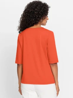 V-Shirt mit V-Ausschnitt, pflegeleicht