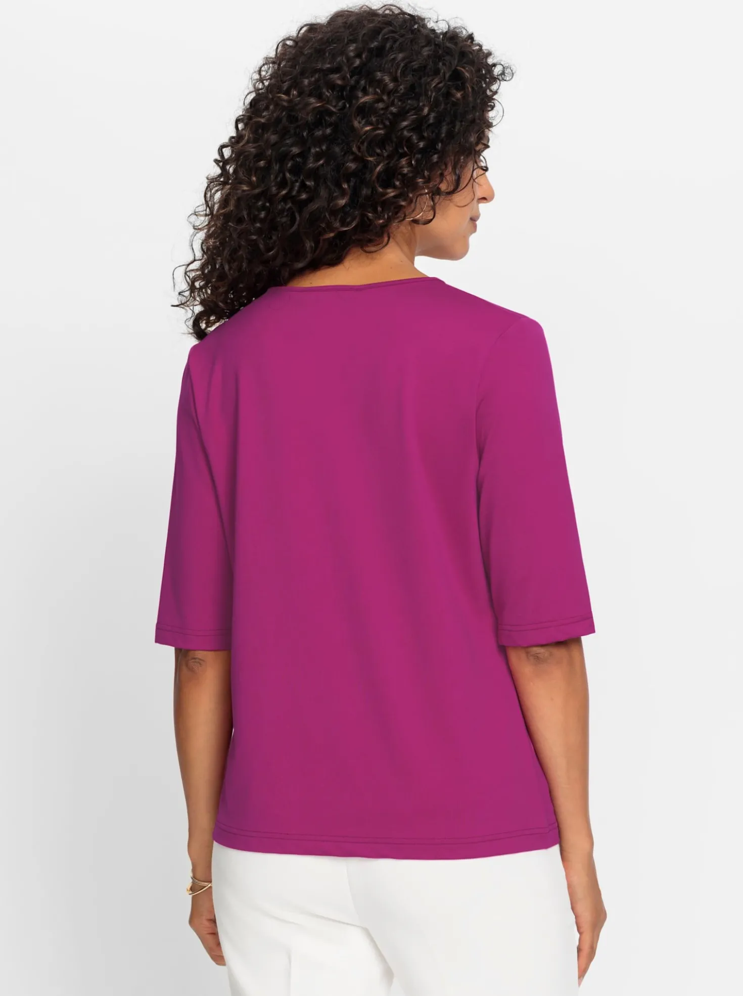 V-Shirt mit V-Ausschnitt, pflegeleicht