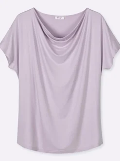 Wasserfallshirt mit überschnittenen Ärmeln