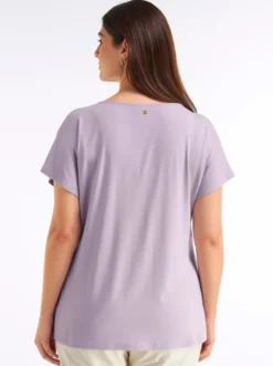 Wasserfallshirt mit überschnittenen Ärmeln