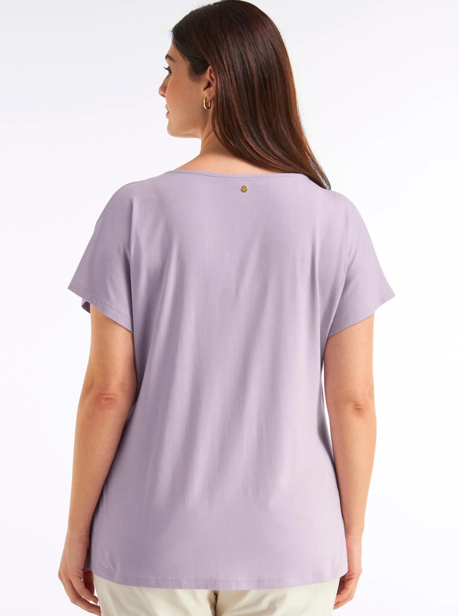 Wasserfallshirt mit überschnittenen Ärmeln