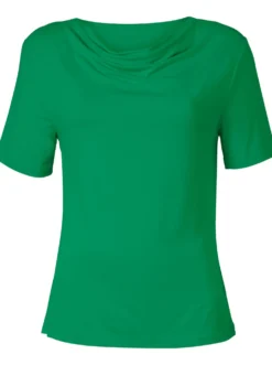 Wasserfallshirt mit kurzen Ärmeln