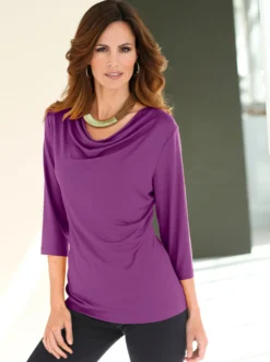 Wasserfallshirt mit 3/4-langen Ärmeln