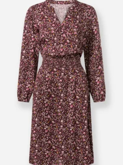 Webkleid mit Smok-Einsatz