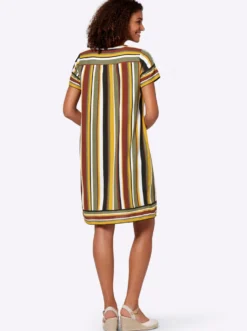 Webkleid mit Streifenmuster