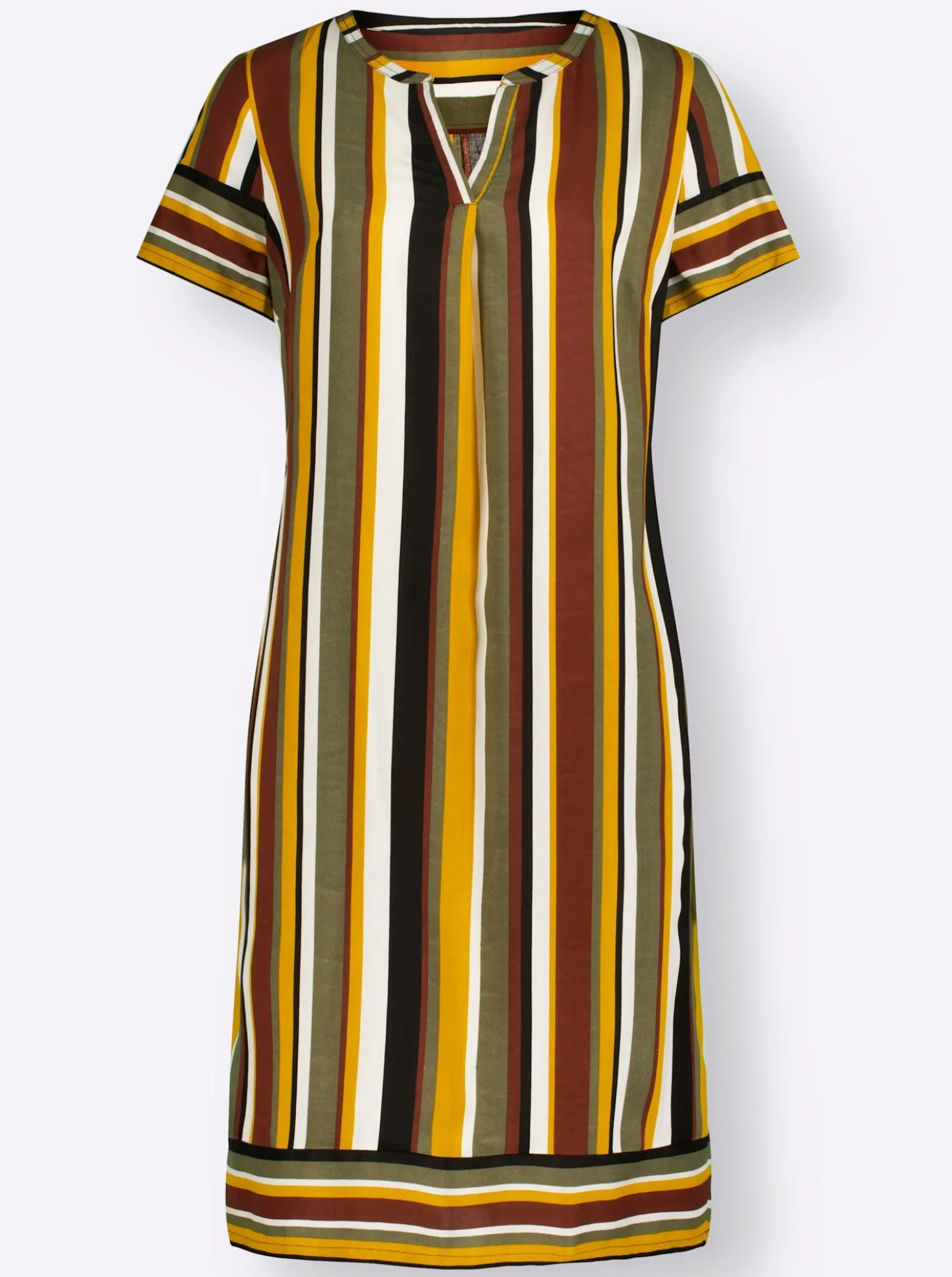 Webkleid mit Streifenmuster