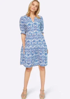 Webkleid mit Volants