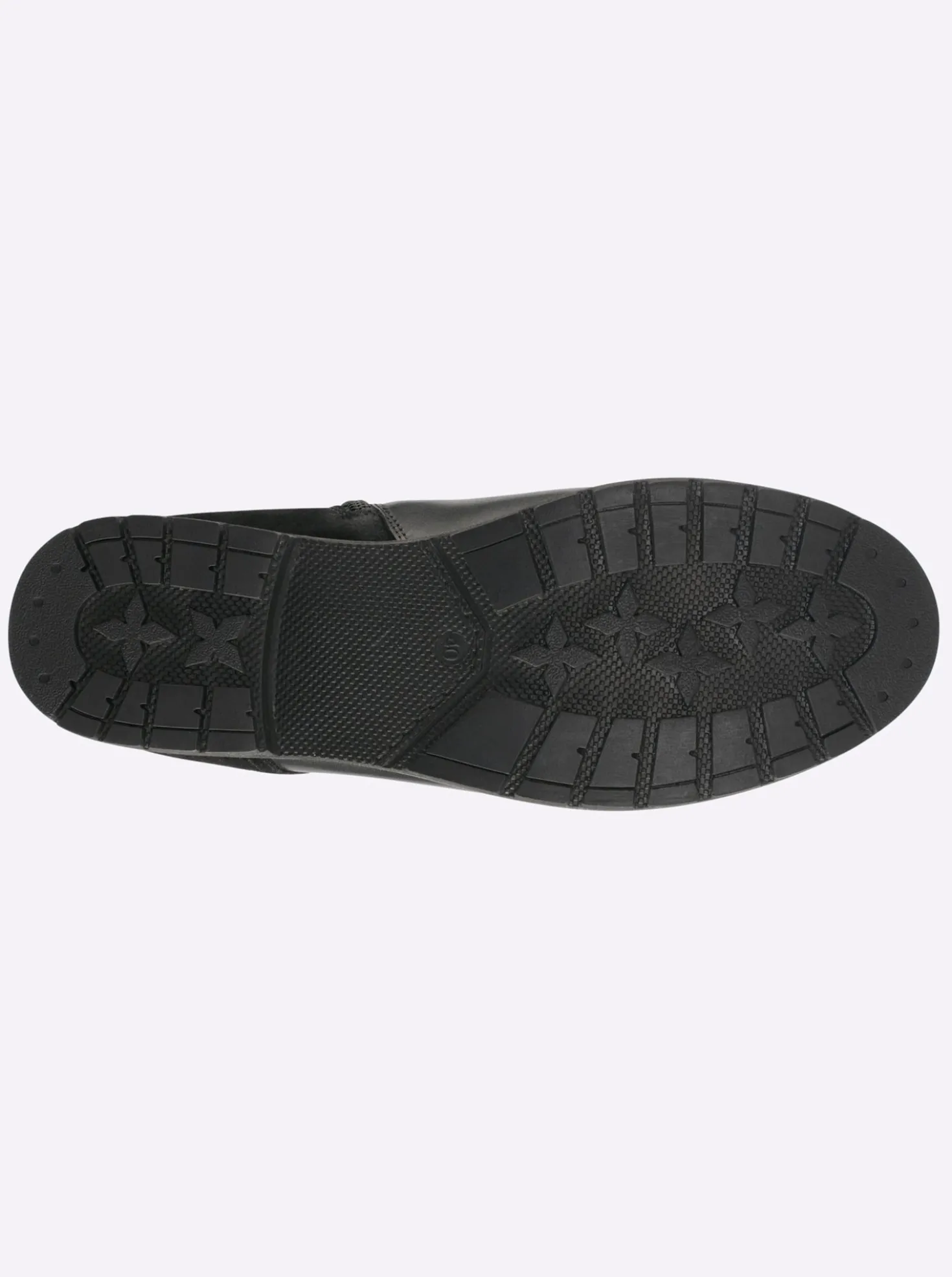 Weitschaftstiefel aus Rinds- und Veloursleder