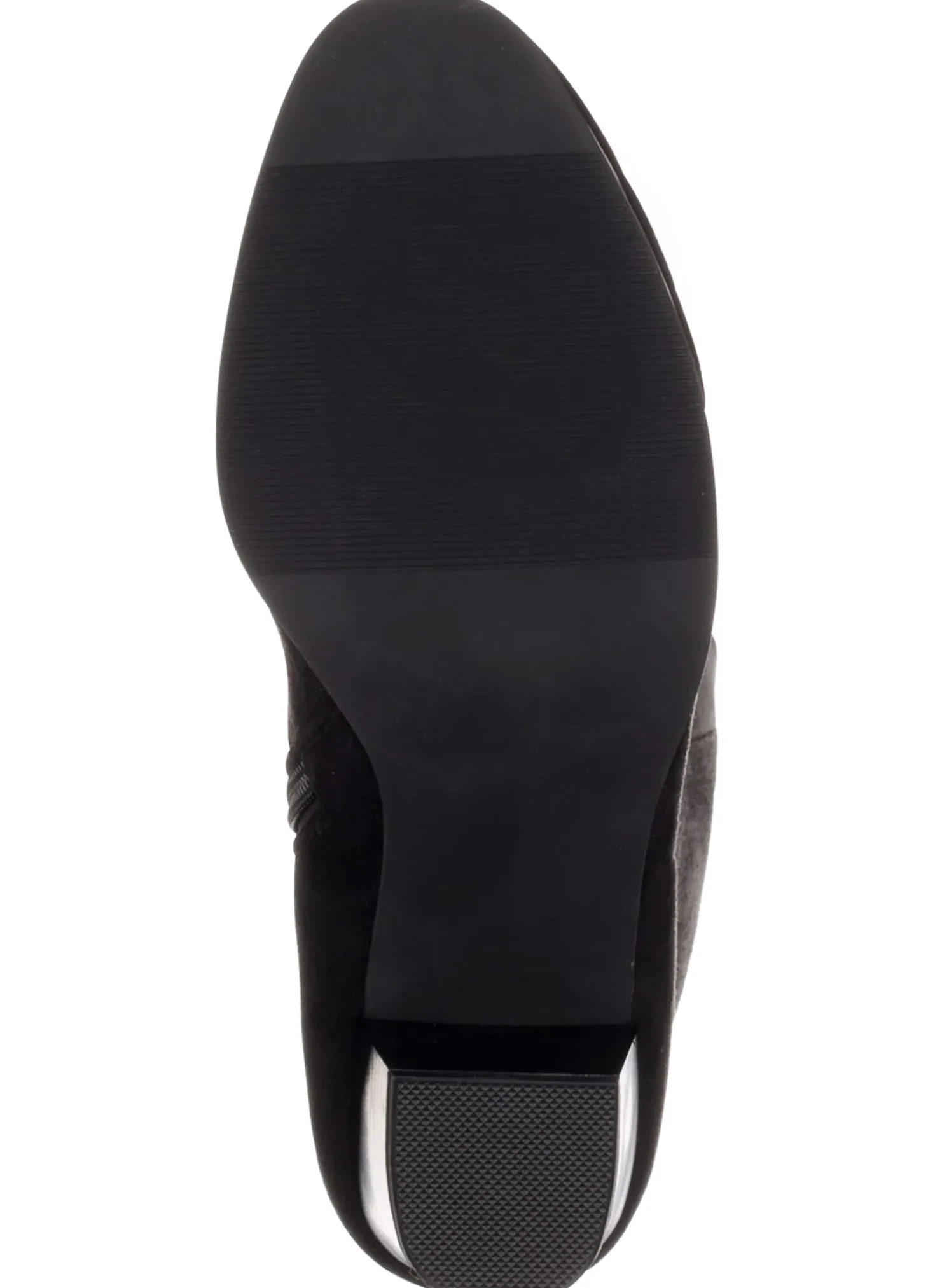 Weitschaftstiefel aus Velours-Lederimitat