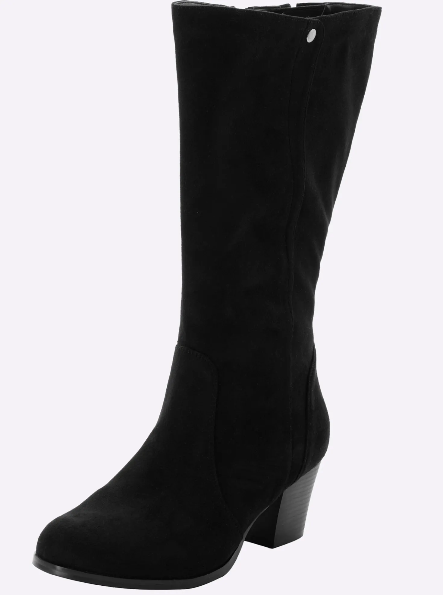 Weitschaftstiefel mit Absatz
