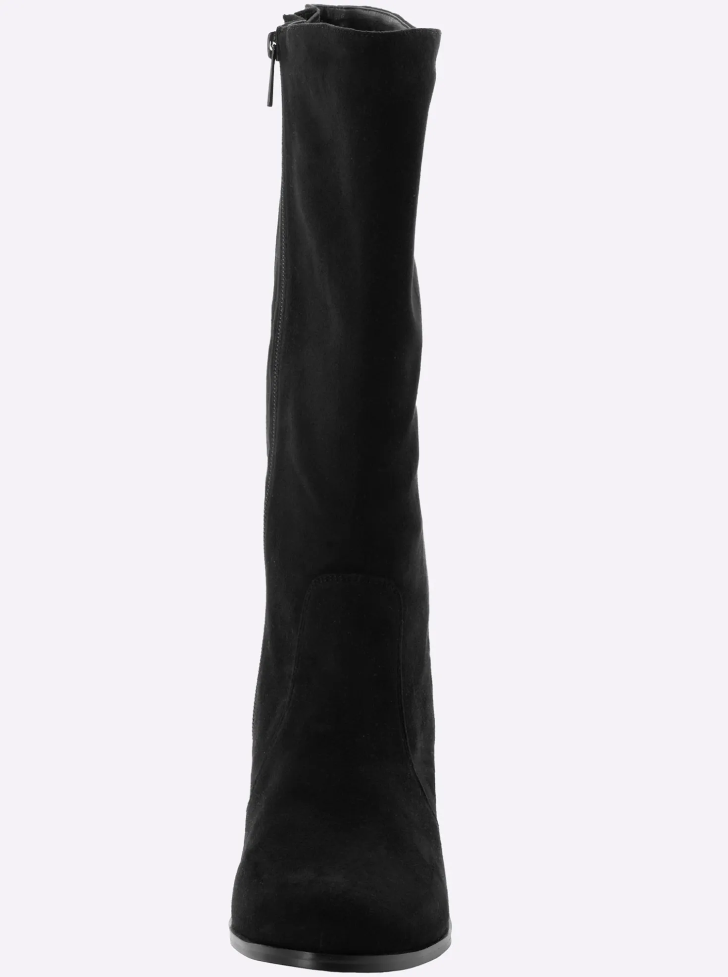 Weitschaftstiefel mit Absatz