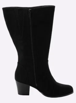 Weitschaftstiefel mit Absatz