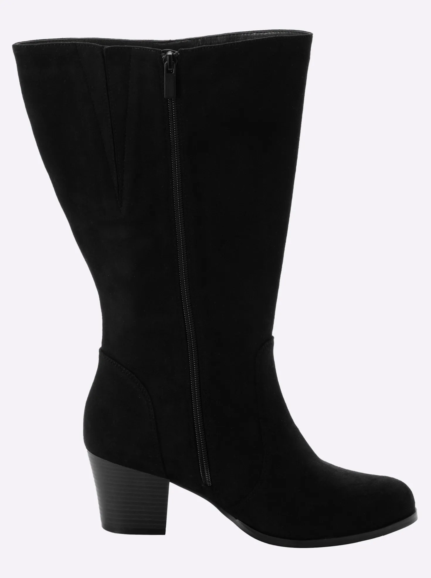 Weitschaftstiefel mit Absatz