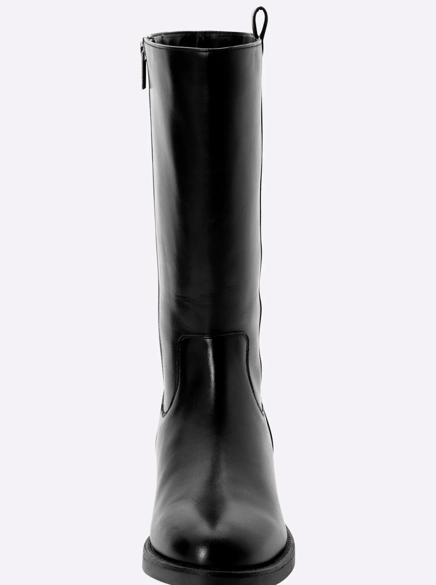 Weitschaftstiefel mit Zierlaschen