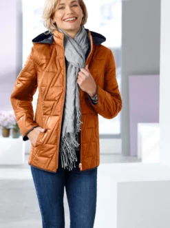 Wendejacke mit Kapuze, abzippbar
