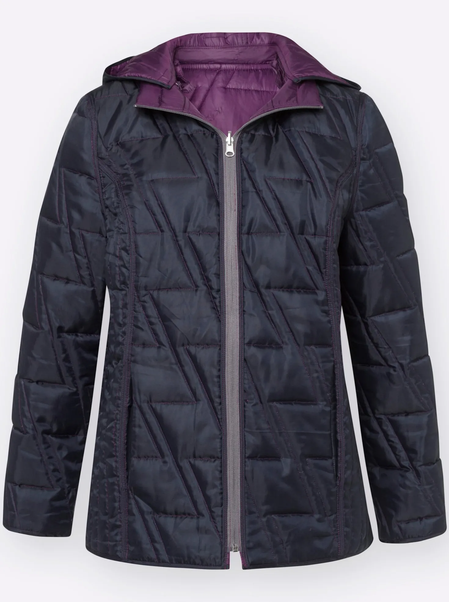 Wendejacke mit Kapuze, abzippbar