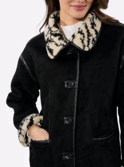 Winterjacke mit Teddyfleece-Futter