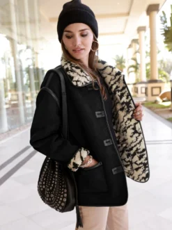 Winterjacke mit Teddyfleece-Futter