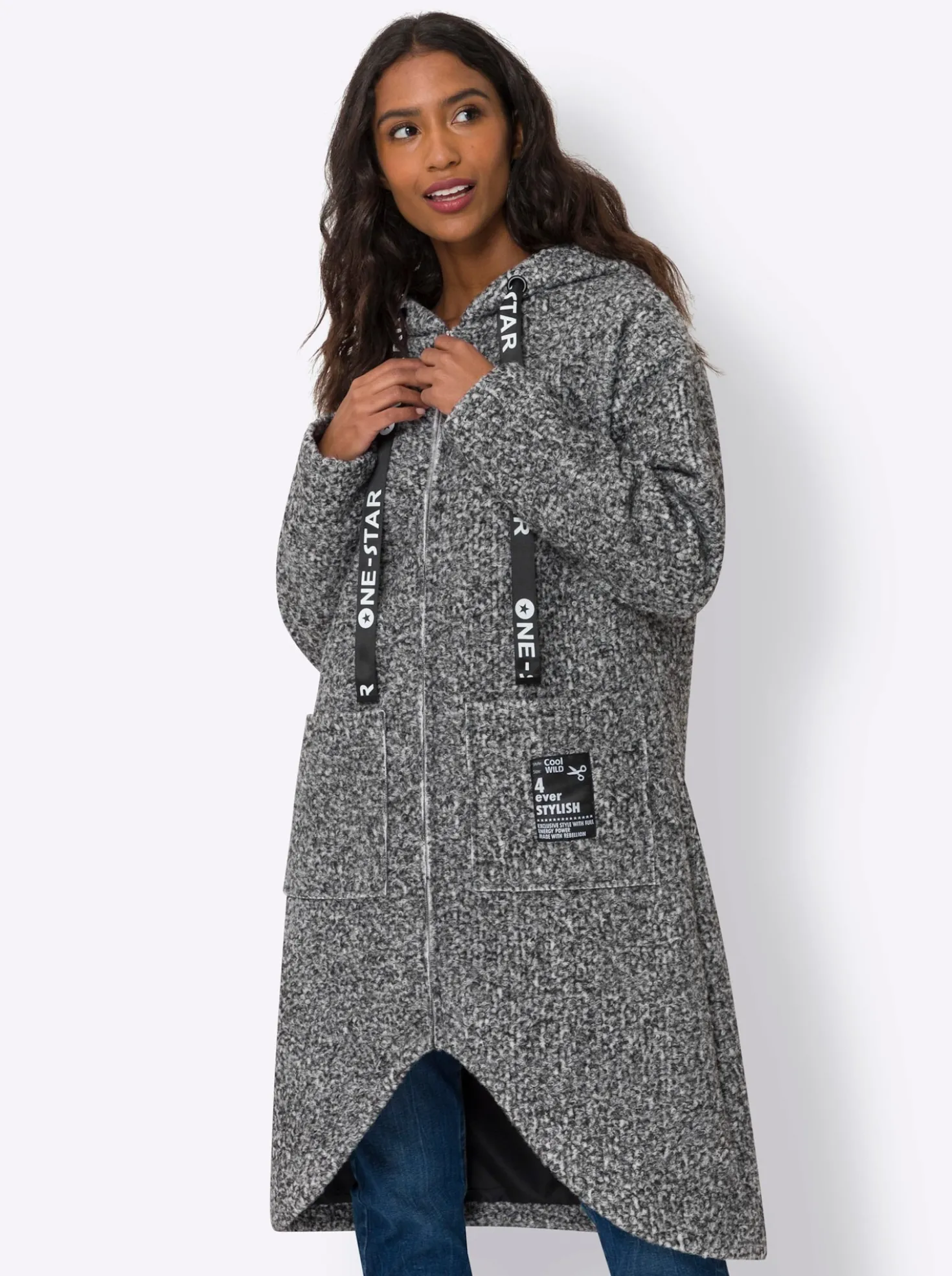 Wintermantel in Oversize-Form