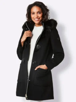 Wolljacke mit Kontrast-Innenfutter
