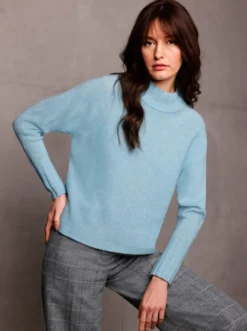 Wollpullover mit Kaschmir
