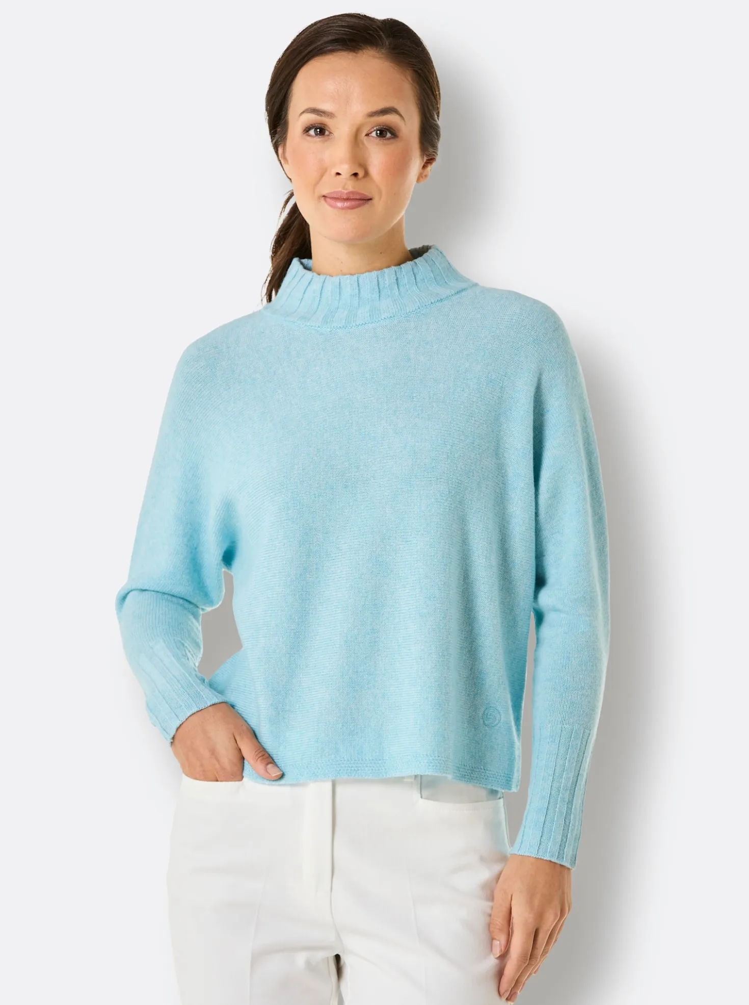 Wollpullover mit Kaschmir
