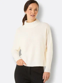 Wollpullover mit Kaschmir