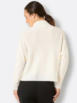 Wollpullover mit Kaschmir