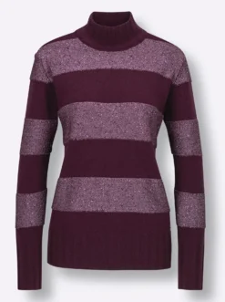 Wollpullover mit Paillettengarn