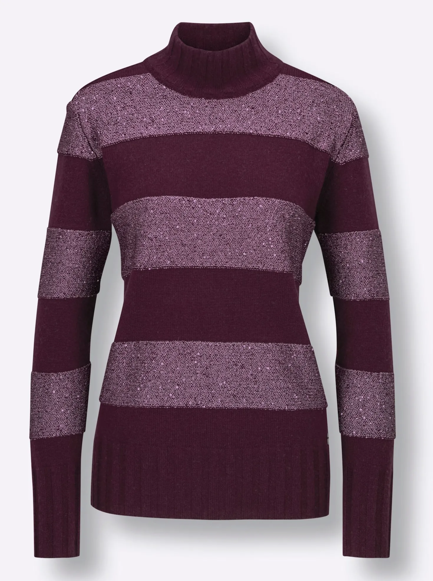 Wollpullover mit Paillettengarn