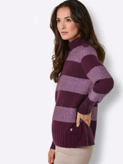 Wollpullover mit Paillettengarn
